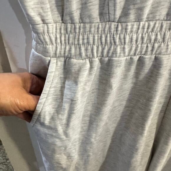 Anthropologie SUNDAYS Derby Jumpsuit 1/4 Zip Light Heather Grey Size Large - Picture 10 of 14